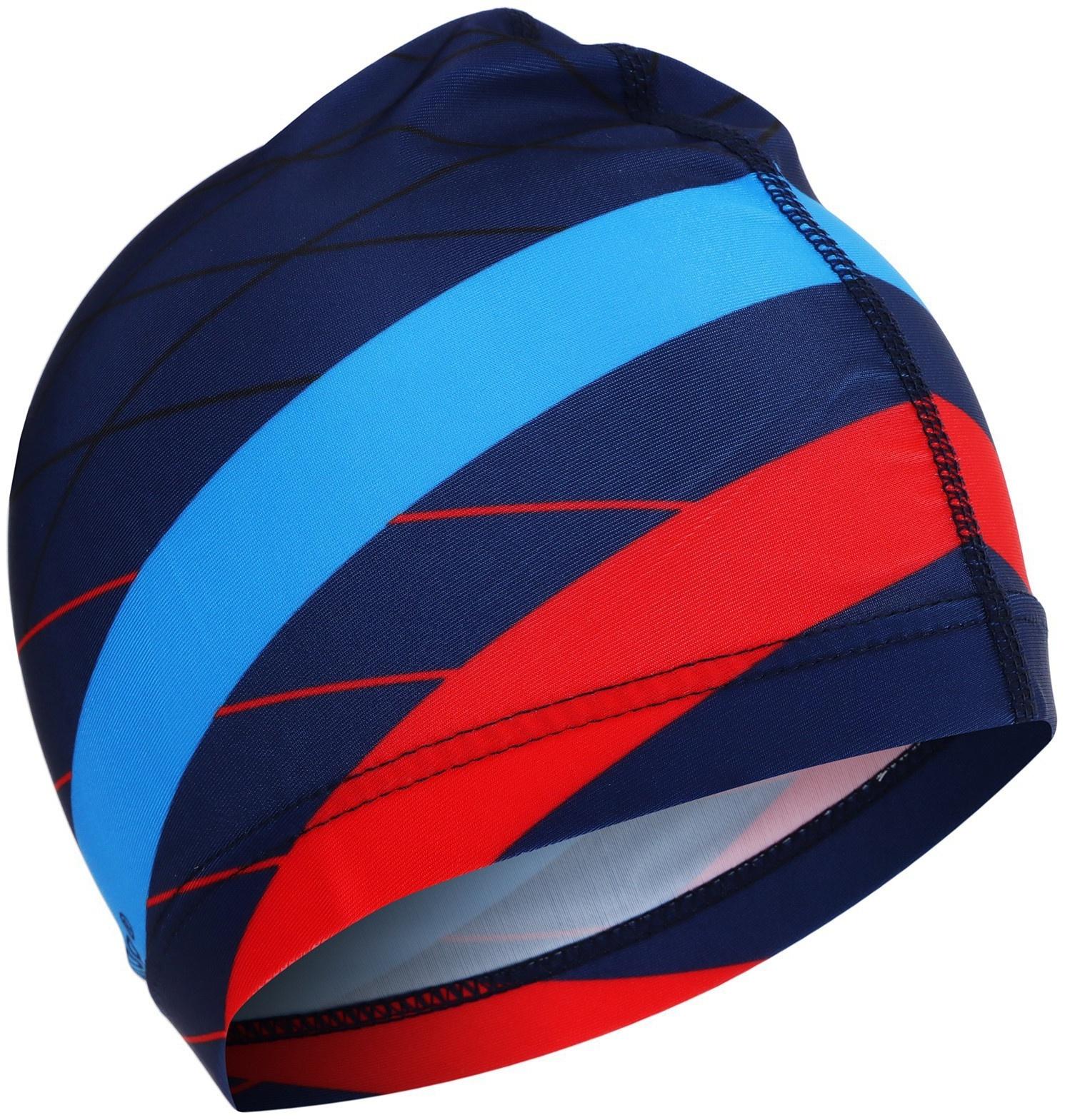 Шапочка для плавания взрослая ONLYTOP «Полосы», тканевая, обхват 54-60 см