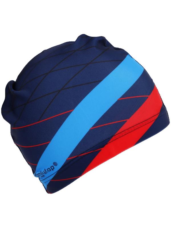 Шапочка для плавания взрослая ONLYTOP «Полосы», тканевая, обхват 54-60 см
