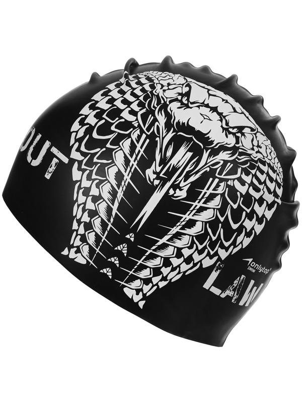 Шапочка для плавания взрослая ONLYTOP Outlaw, силиконовая, обхват 54-60 см