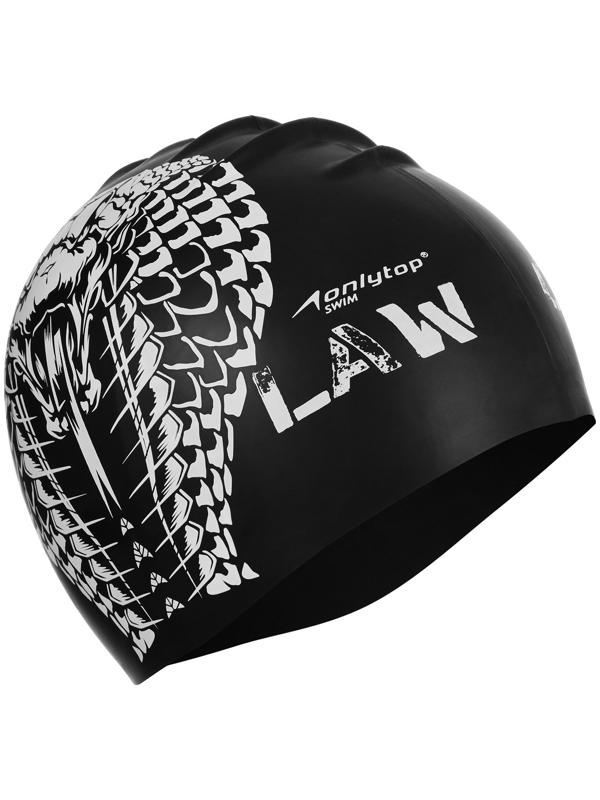 Шапочка для плавания взрослая ONLYTOP Outlaw, силиконовая, обхват 54-60 см