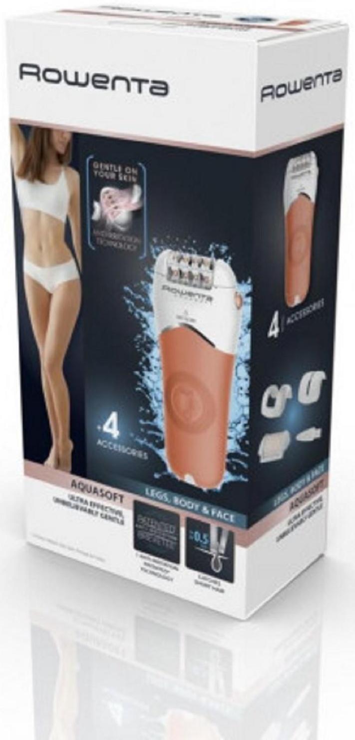 Эпилятор Rowenta EP4920F0, 2 скорости, 4 насадки, оранжевый