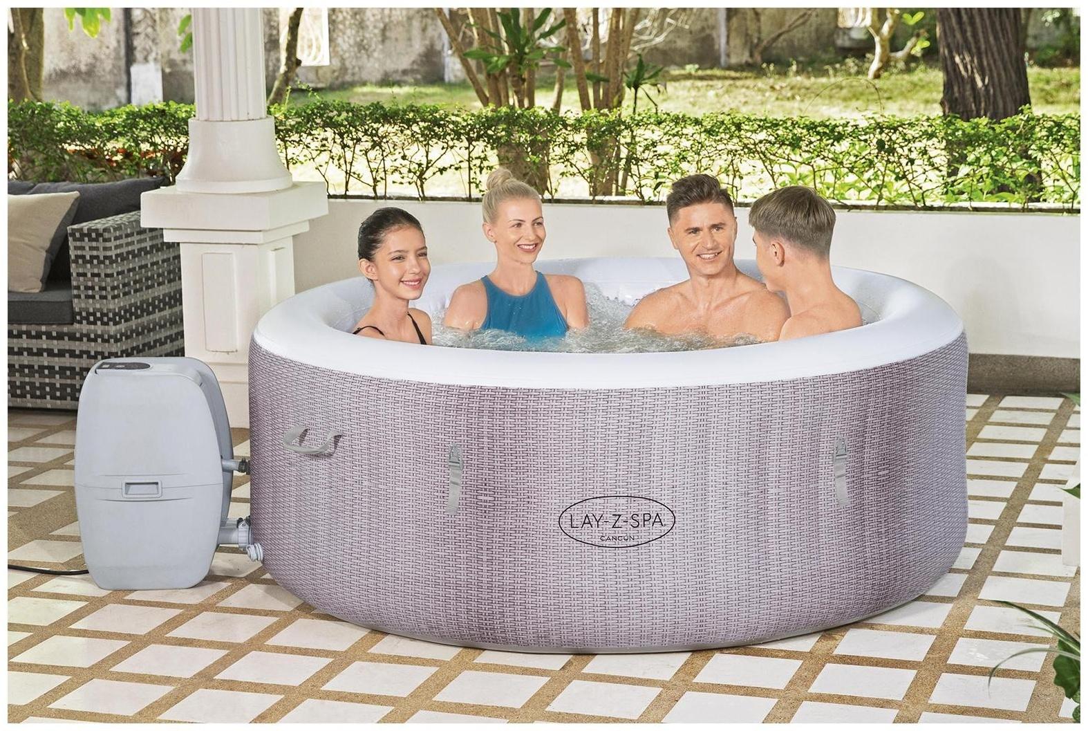 SPA-бассейн Bestway Cancun AirJet, 180×66 см, фильтр-насос, тент, дозатор для химии, аэромассаж, 60003