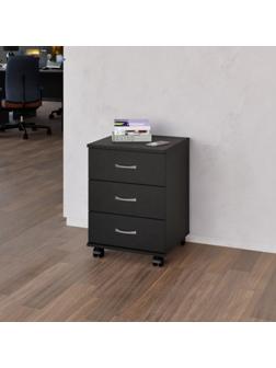 Тумба подкатная с ящиками Джамп 0,6х0,45х0,44м чёрная