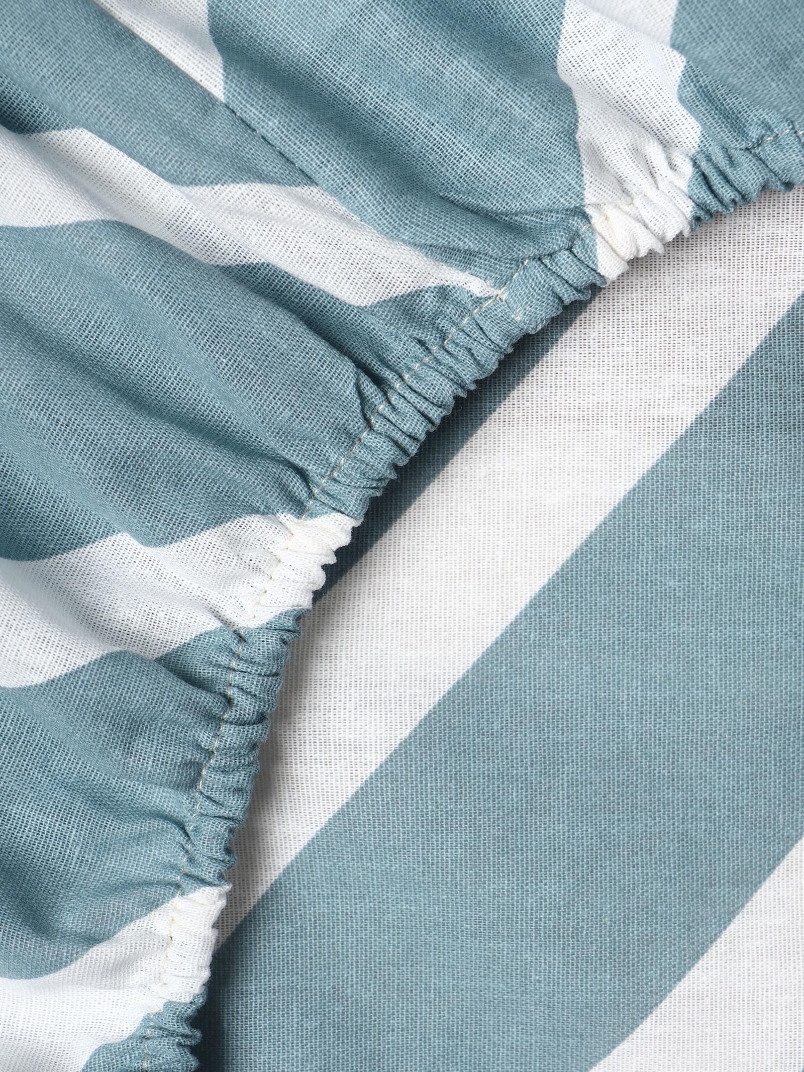 Простыня на резинке Этель «Диагональ», 160×200 + 25 см, 100% хлопок, бязь