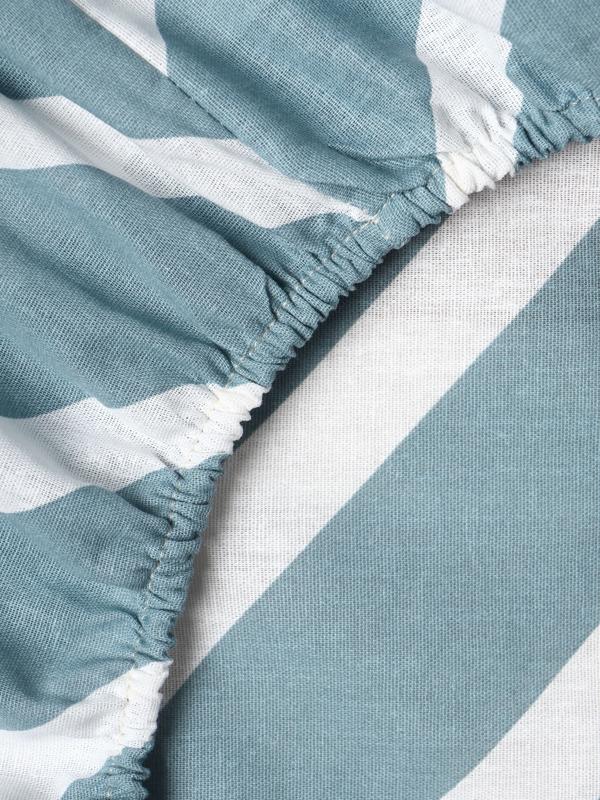 Простыня на резинке Этель «Диагональ», 160×200 + 25 см, 100% хлопок, бязь