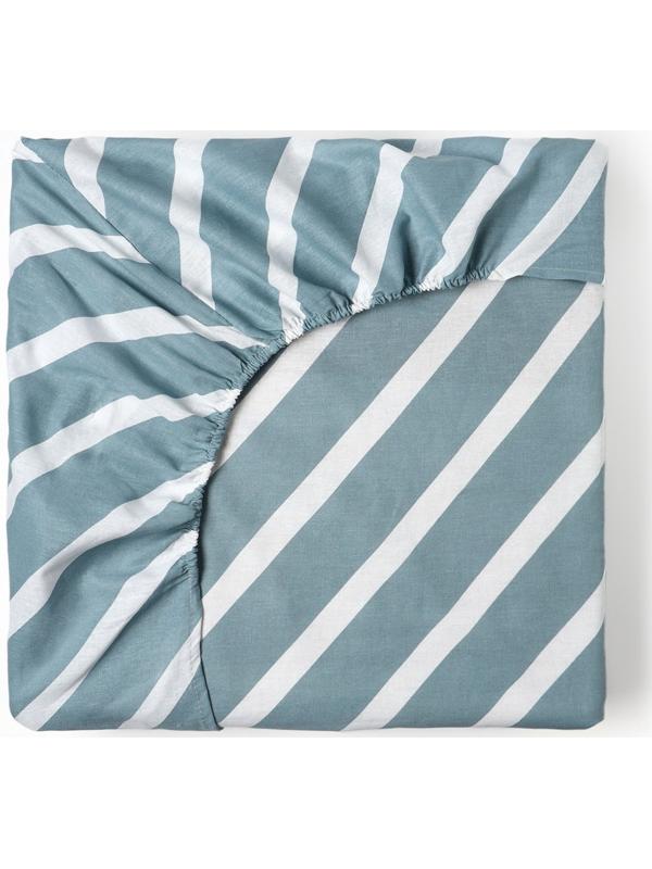 Простыня на резинке Этель «Диагональ», 160×200 + 25 см, 100% хлопок, бязь