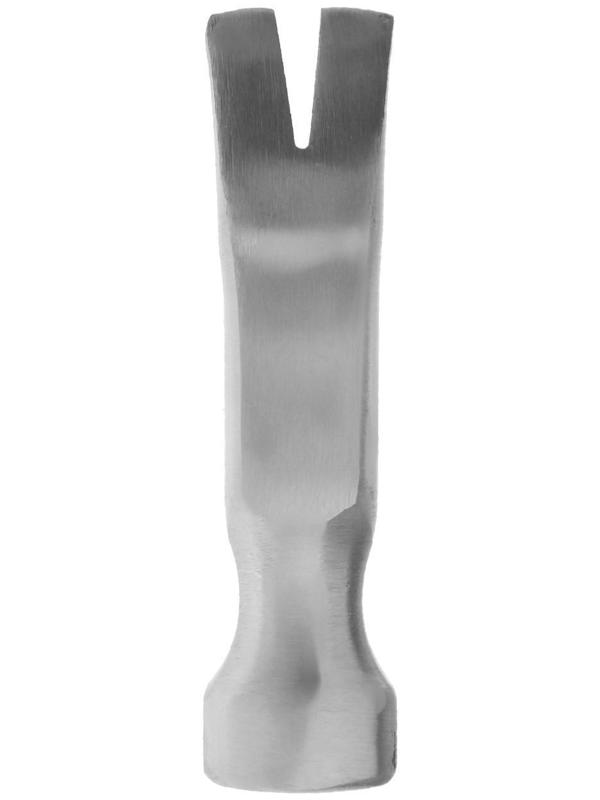 Молоток-гвоздодер ЛОМ, металлическая обрезиненная рукоятка, 225 г