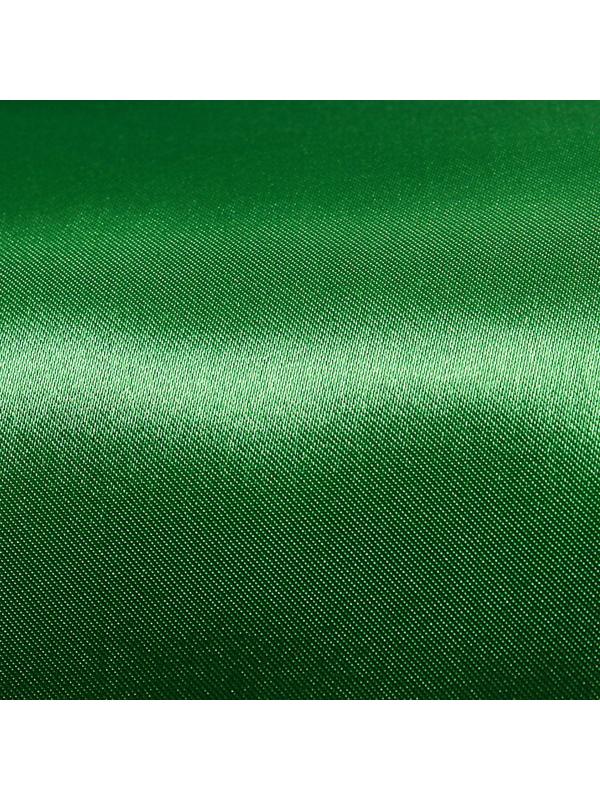 Ткань атлас для рукоделия и шитья, зелёная, ширина 150 см