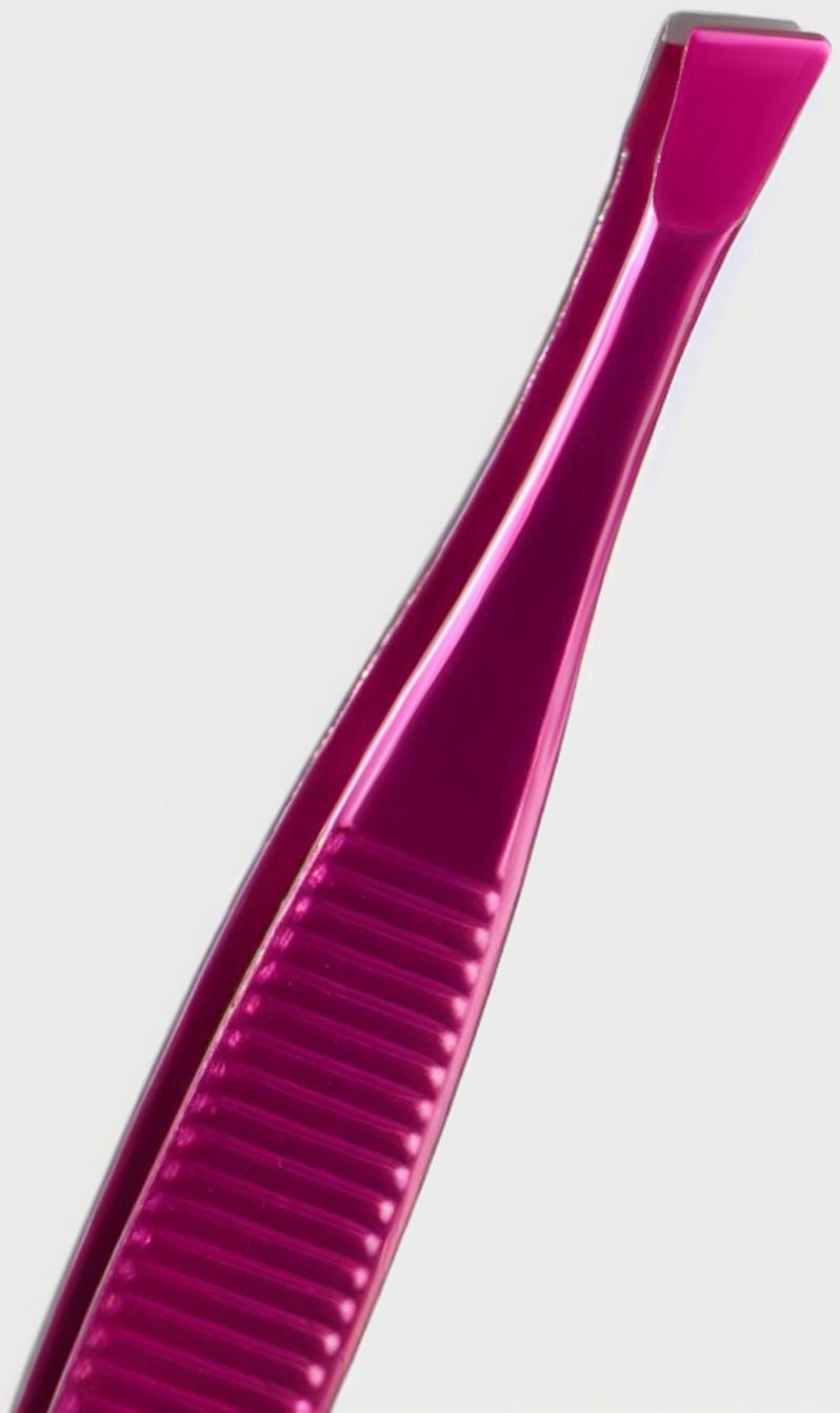 Пинцет скошенный, узкий, 9 см, МИКС