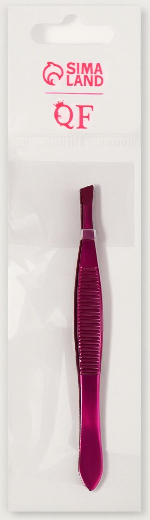 Пинцет скошенный, узкий, 9 см, МИКС