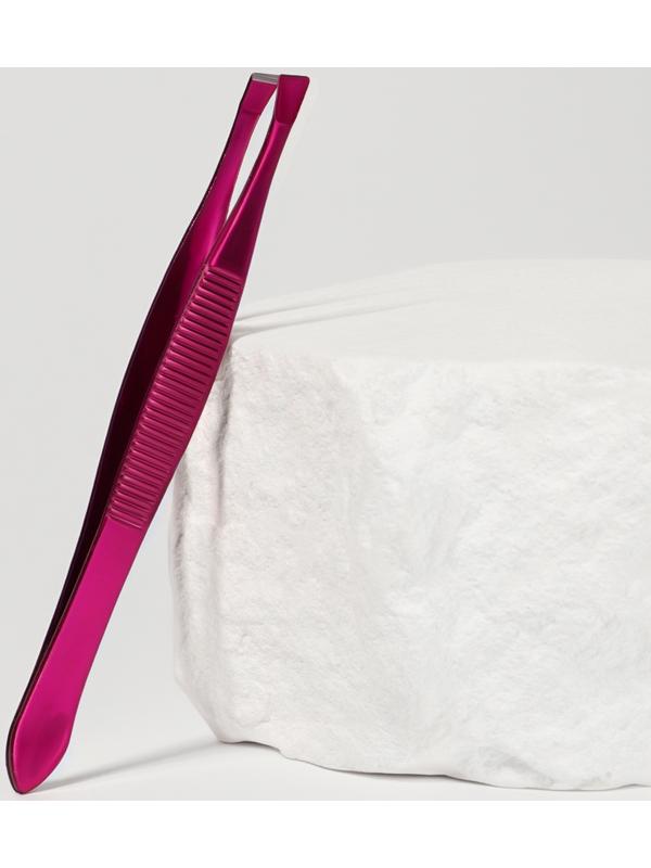 Пинцет скошенный, узкий, 9 см, МИКС