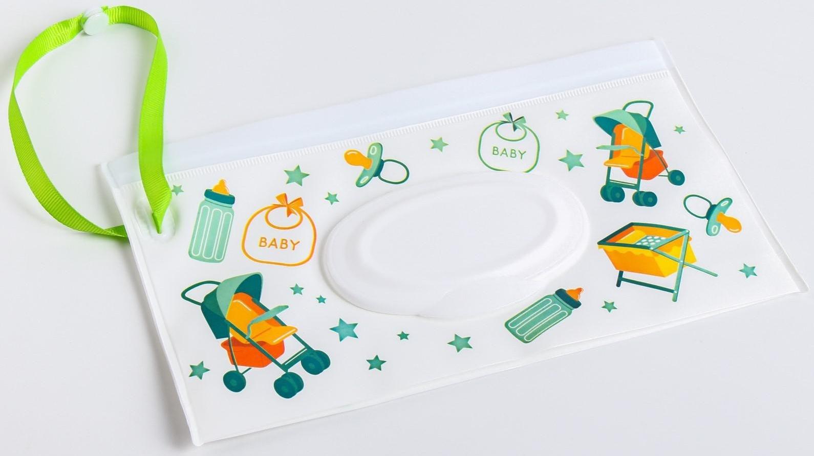 Контейнер для салфеток с петелькой «Коляски», цвет МИКС