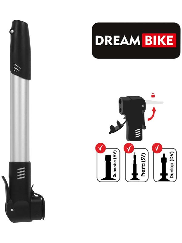 Насос ручной Dream Bike, цвет серый