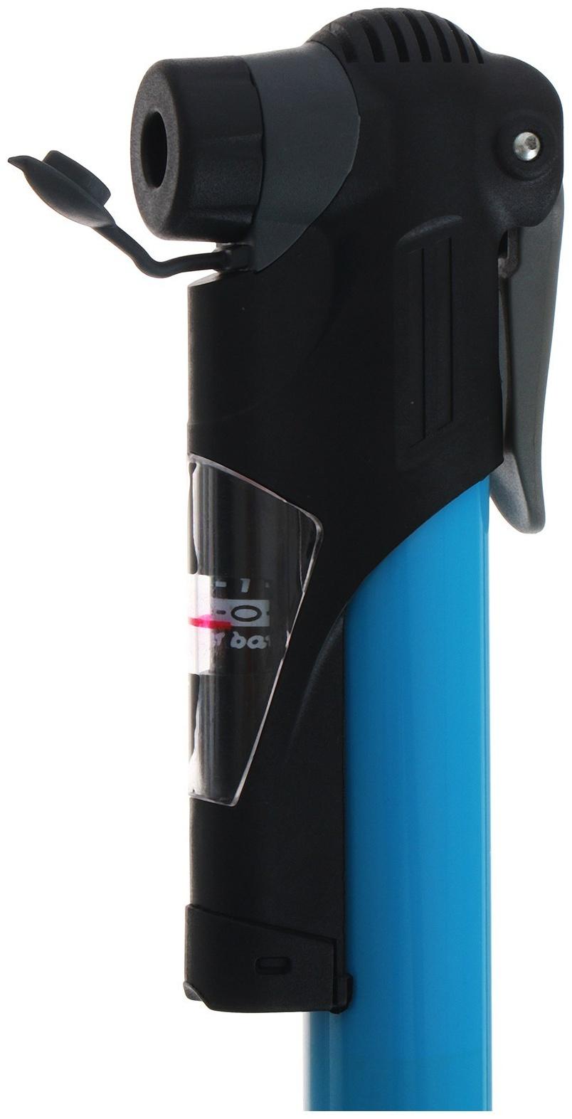 Насос ручной Dream Bike, с манометром, цвет синий