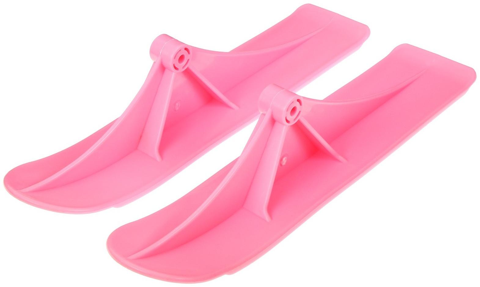 Лыжи для самокатов-снегокатов GRAFFITI, пара, цвет розовый