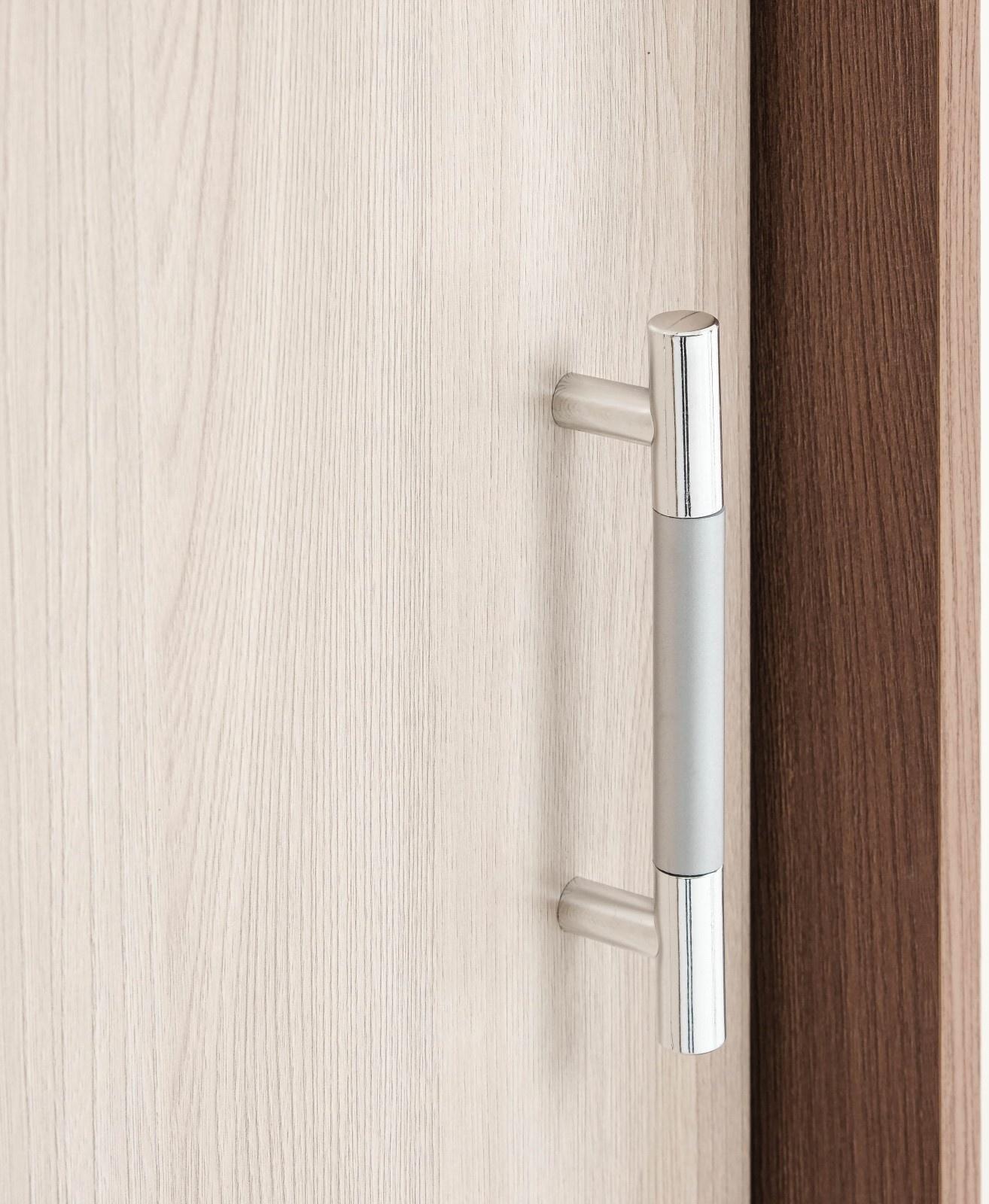 Шкаф-купе «Бася БШ-1», 2100×1400×570 мм, ясень шимо тёмный/светлый