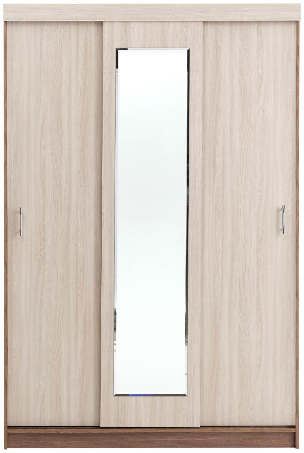 Шкаф-купе «Бася БШ-1», 2100×1400×570 мм, ясень шимо тёмный/светлый