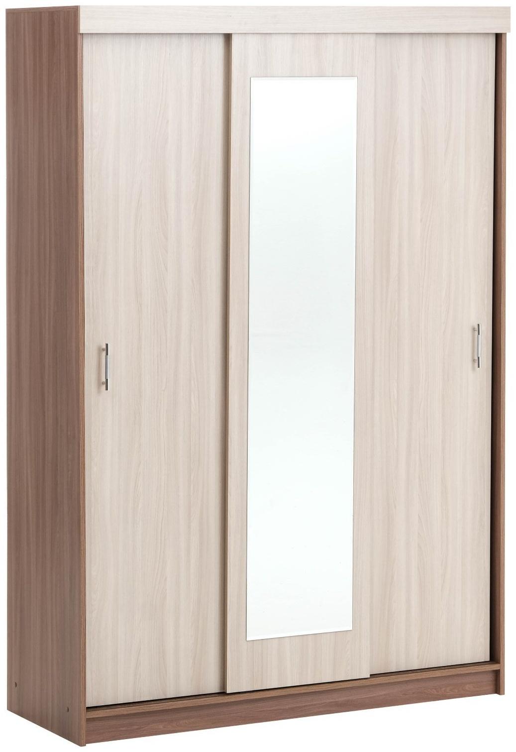 Шкаф-купе «Бася БШ-1», 2100×1400×570 мм, ясень шимо тёмный/светлый