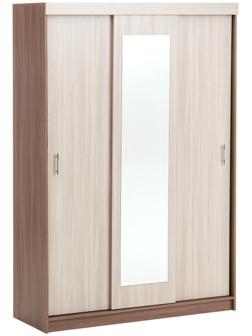 Шкаф-купе «Бася БШ-1», 2100×1400×570 мм, ясень шимо тёмный/светлый