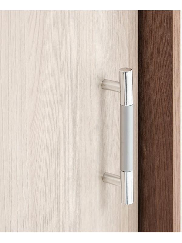 Шкаф-купе «Бася БШ-1», 2100×1400×570 мм, ясень шимо тёмный/светлый