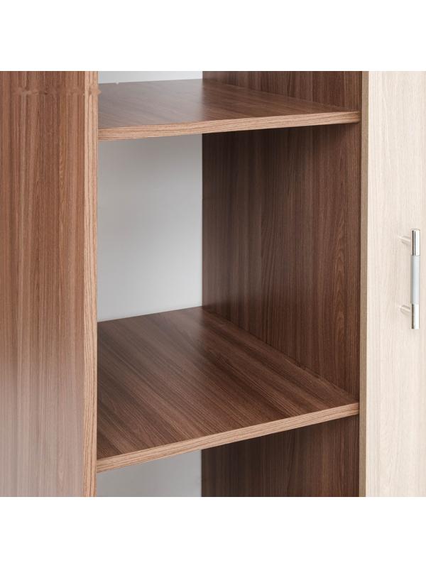 Шкаф-купе «Бася БШ-1», 2100×1400×570 мм, ясень шимо тёмный/светлый