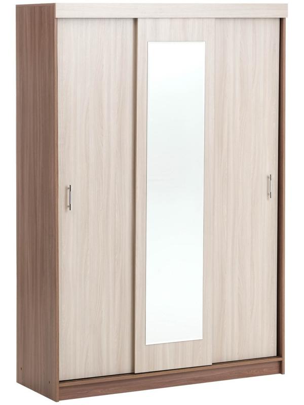 Шкаф-купе «Бася БШ-1», 2100×1400×570 мм, ясень шимо тёмный/светлый