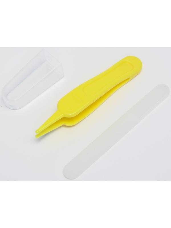 Набор по уходу за ребенком Крошка Я, 5 предметов - расческа, пинцет, ножницы, книпсер, пилка, желтый