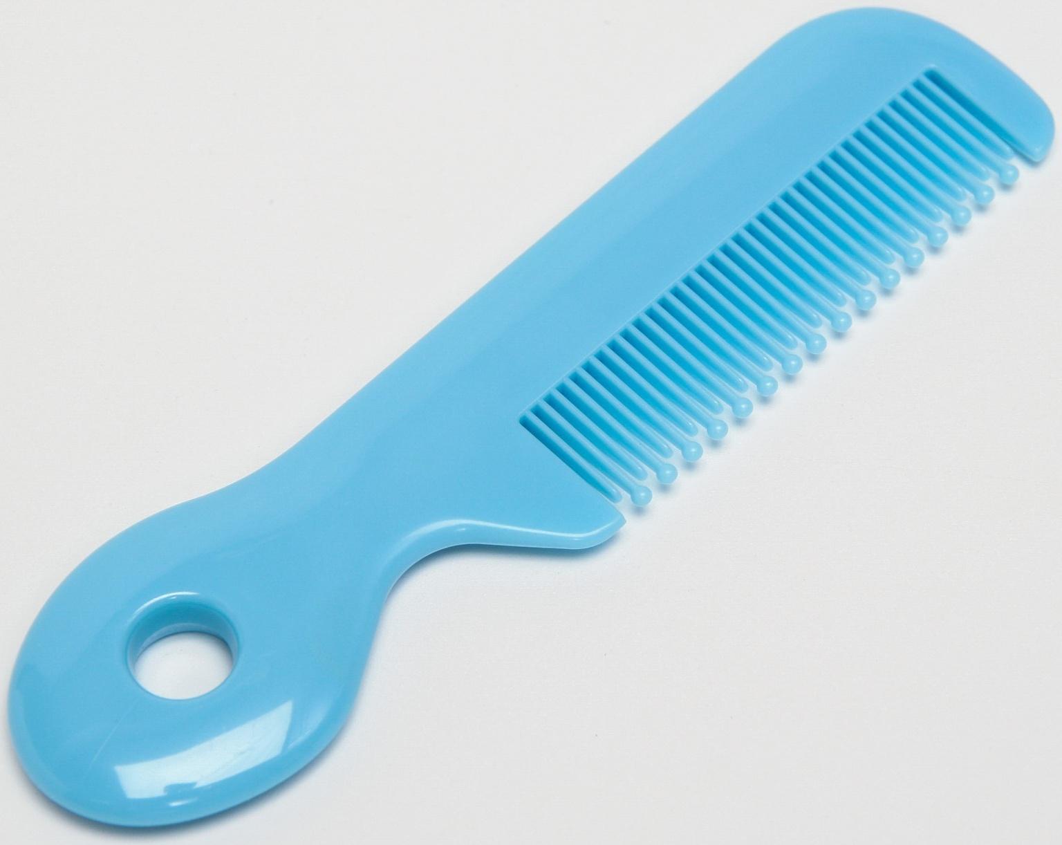 Набор по уходу за ребенком, 5 предметов: расческа, пинцет, ножницы, книпсер, пилка, голубой
