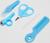 Набор по уходу за ребенком, 5 предметов: расческа, пинцет, ножницы, книпсер, пилка, голубой