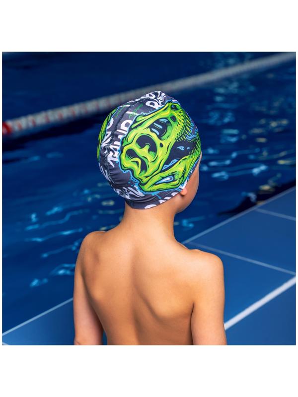 Шапочка для плавания детская ONLYTOP «Череп», тканевая, обхват 46-52 см