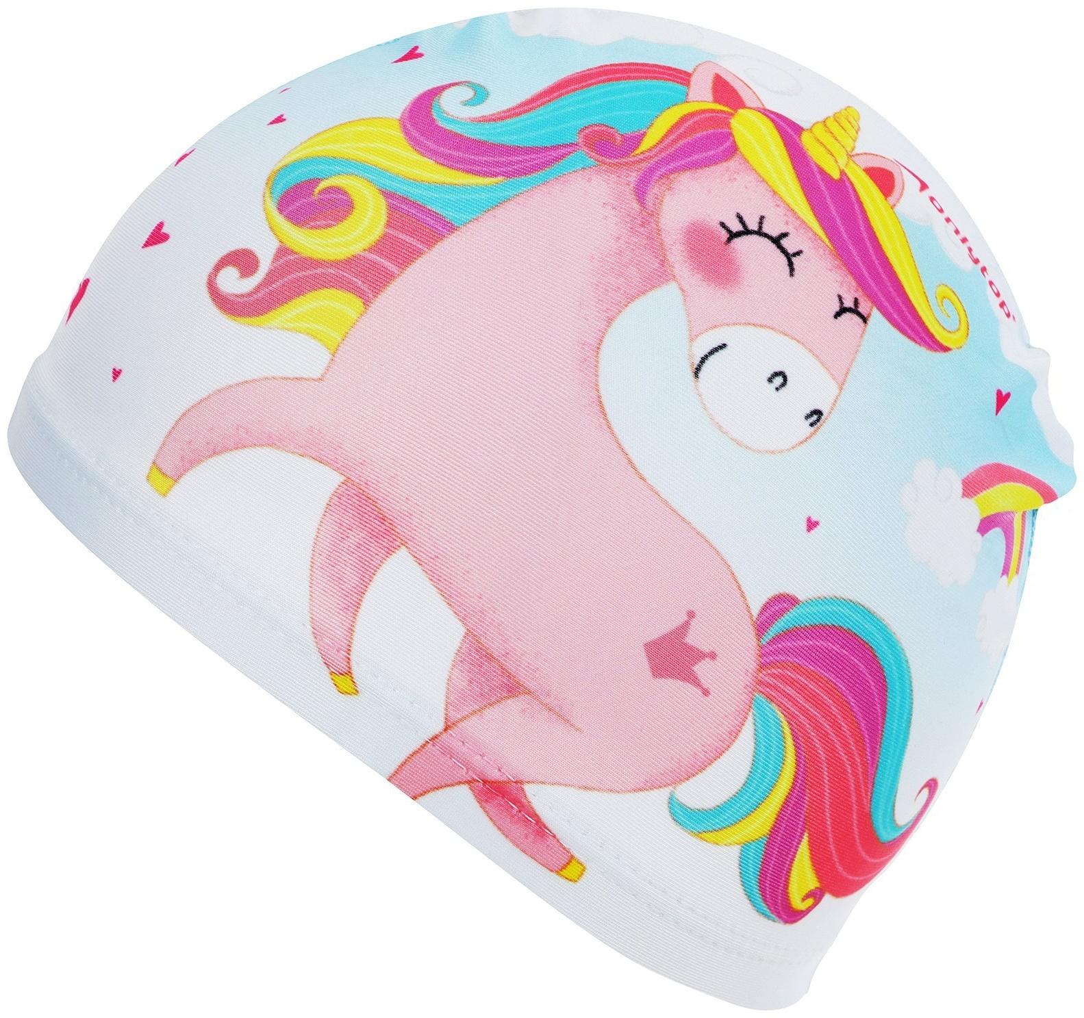 Шапочка для плавания детская ONLYTOP Kids «Единорог», тканевая, обхват 46-52 см