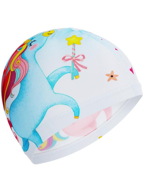 Шапочка для плавания детская ONLYTOP Kids «Единорог», тканевая, обхват 46-52 см