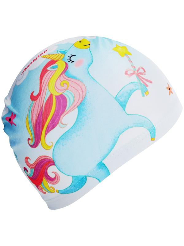 Шапочка для плавания детская ONLYTOP Kids «Единорог», тканевая, обхват 46-52 см