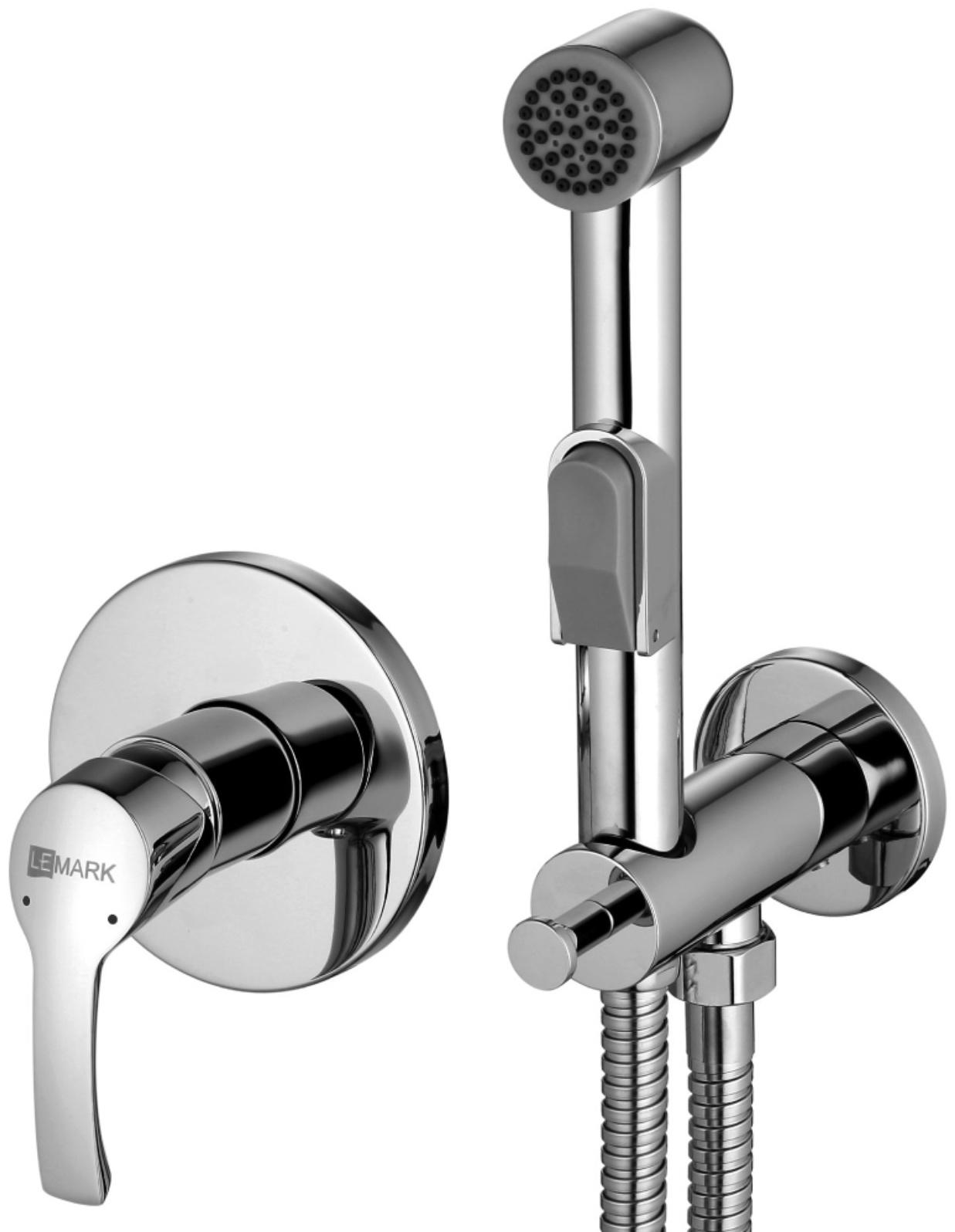 Смеситель для биде Lemark Plus Strike LM1119C, однорычажный, без излива, лейка, хром