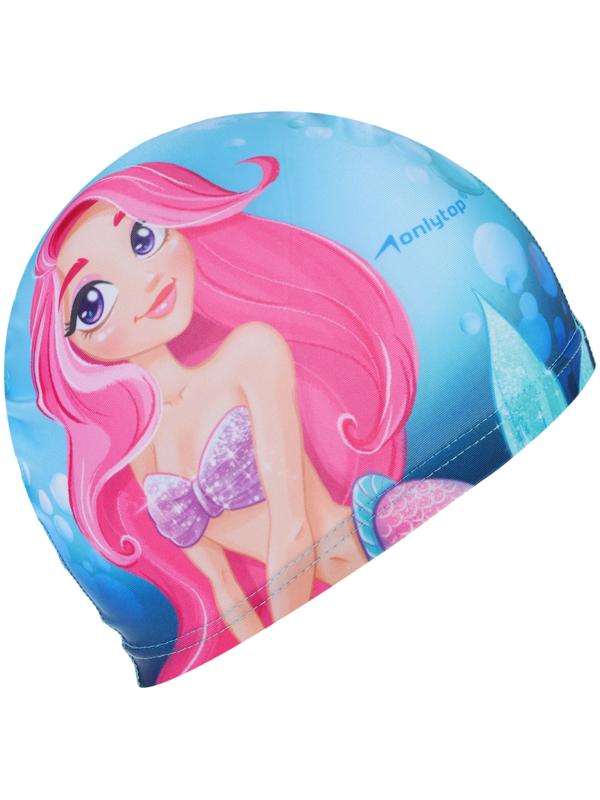 Набор для плавания детский ONLYTOP Swim «Русалка»: очки, шапочка, обхват 46-52 см