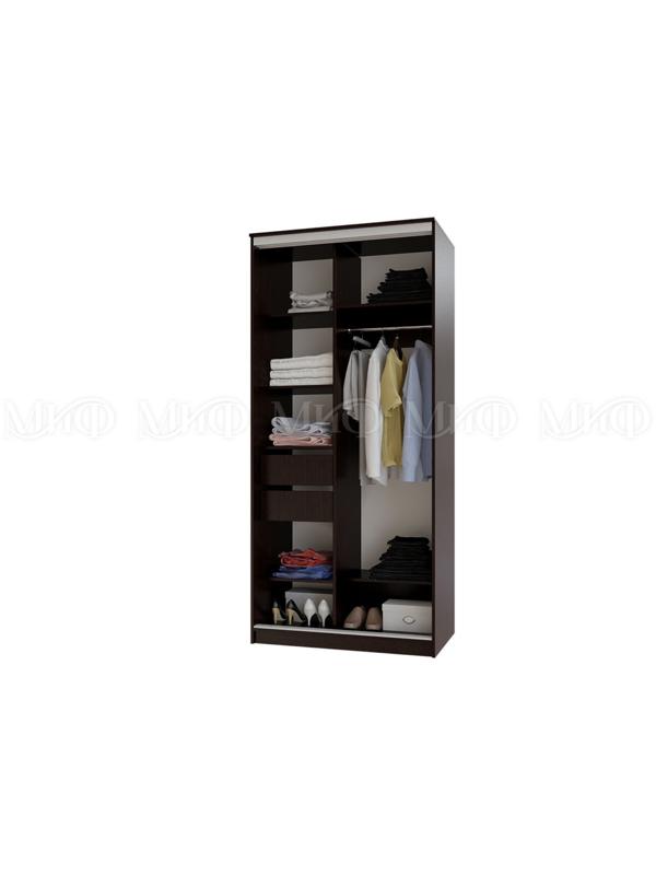 Шкаф-купе «Альянс 1000», 1000×600×2200 мм, графит/дуб крафт