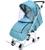 Санки-коляска «Наши детки 3-1К», принт с облачками, цвет голубой