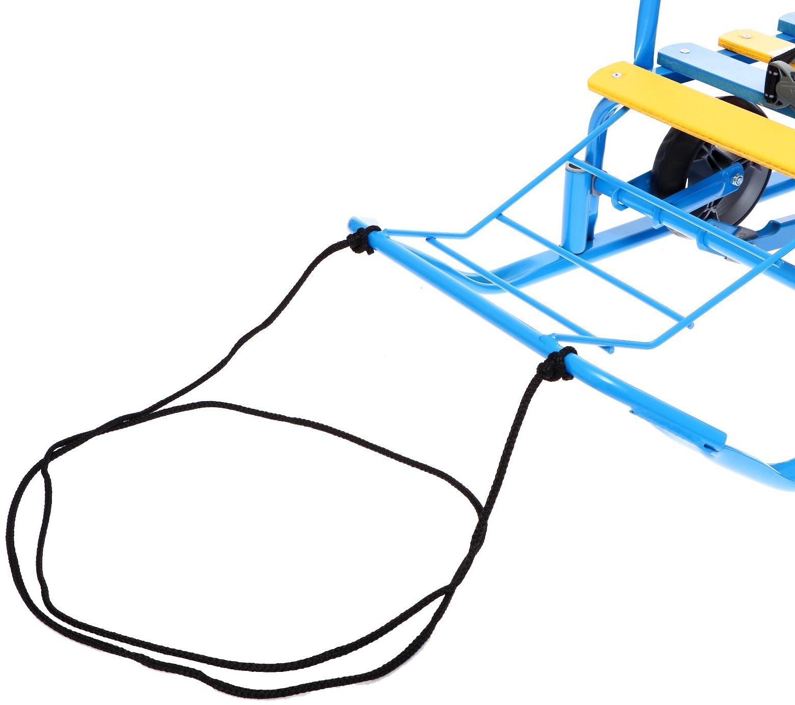 Санки детские с колёсами «Тимка 3К универсал», с ручкой, цвет голубой