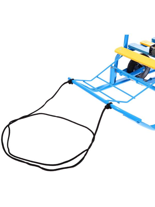 Санки детские с колёсами «Тимка 3К универсал», с ручкой, цвет голубой