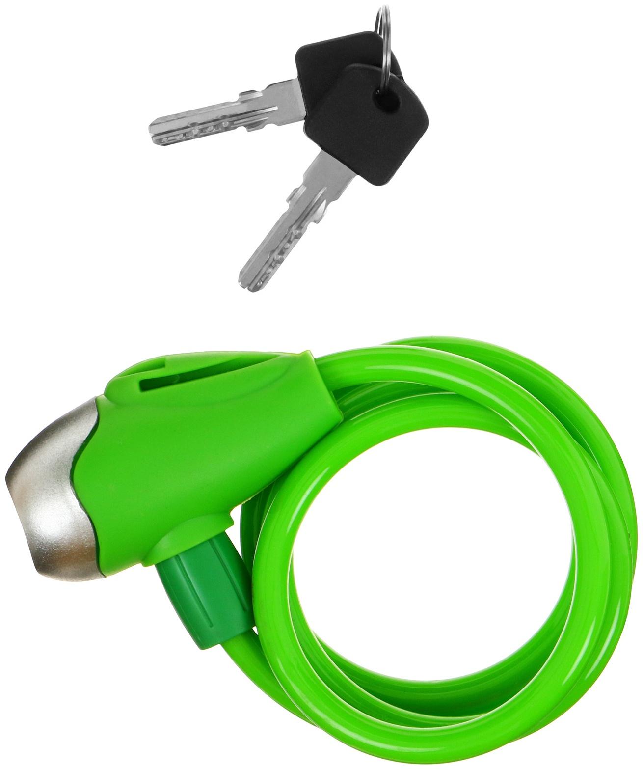 Велосипедный замок Dream Bike, детский, 8×1000 мм, зелёный