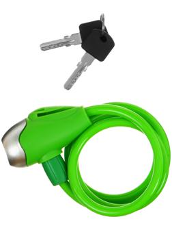 Велосипедный замок Dream Bike, детский, 8×1000 мм, зелёный