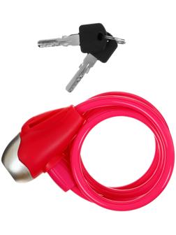 Велосипедный замок Dream Bike, детский, 8×1000 мм, розовый