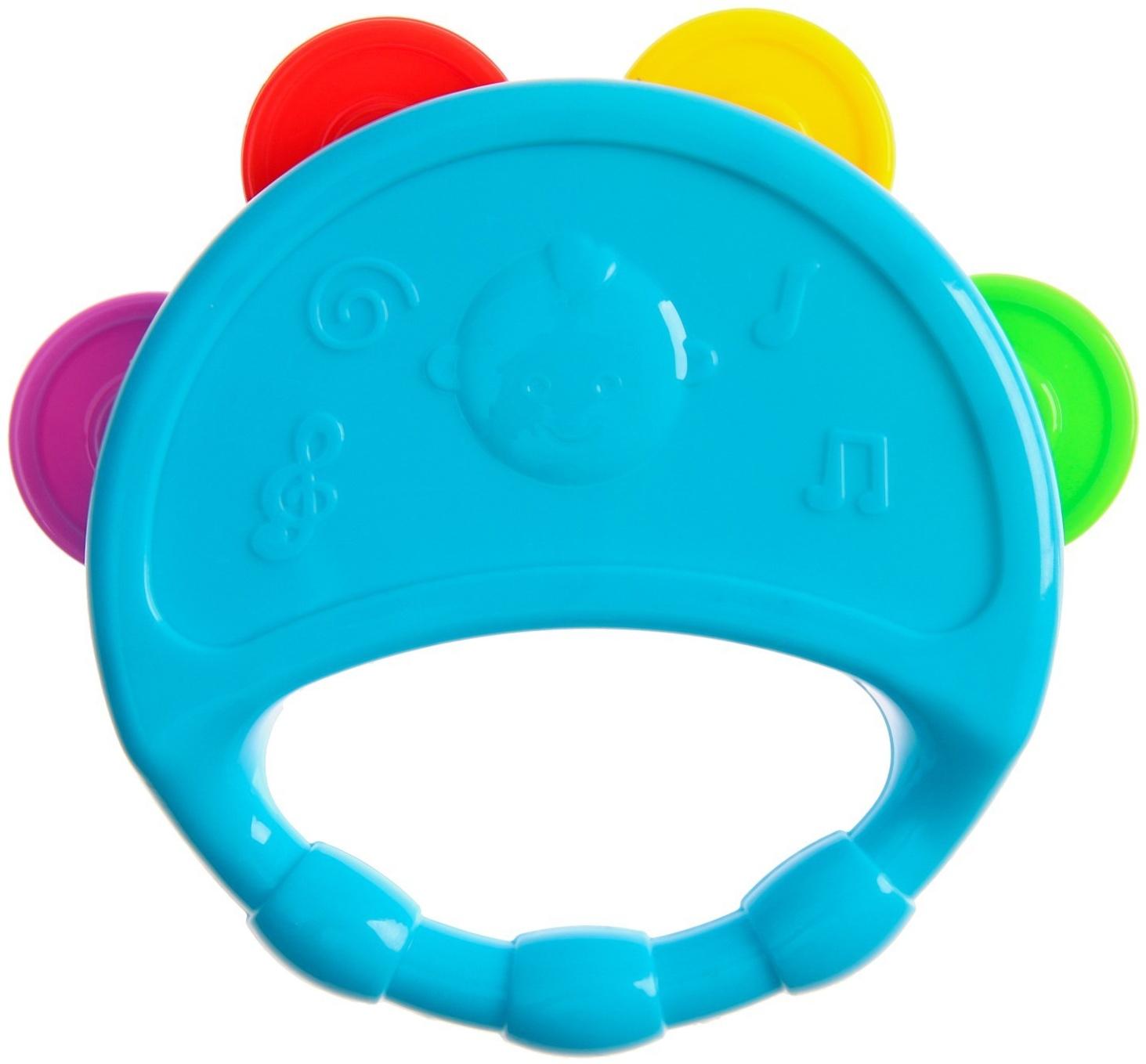 Погремушка Крошка Я «Бубен», от 3 мес., МИКС