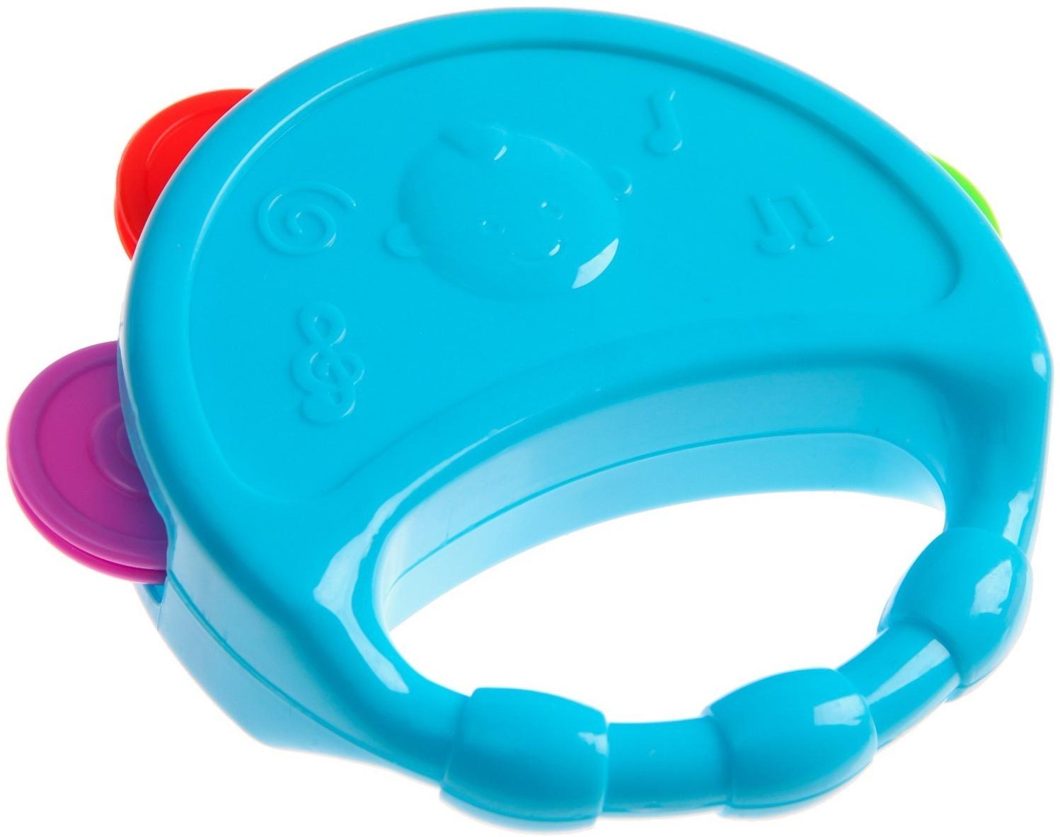 Погремушка Крошка Я «Бубен», от 3 мес., МИКС