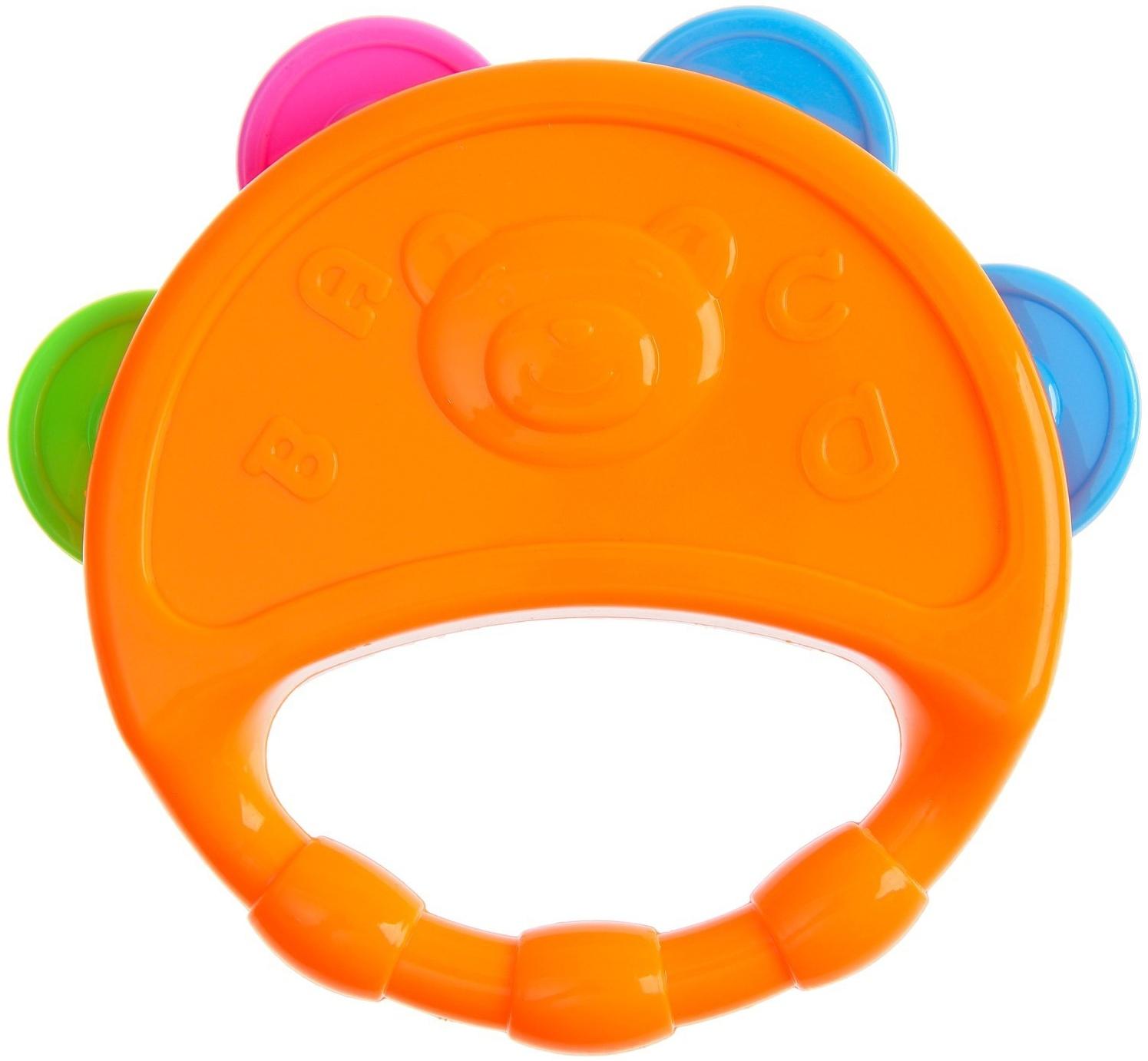 Погремушка Крошка Я «Бубен», от 3 мес., МИКС