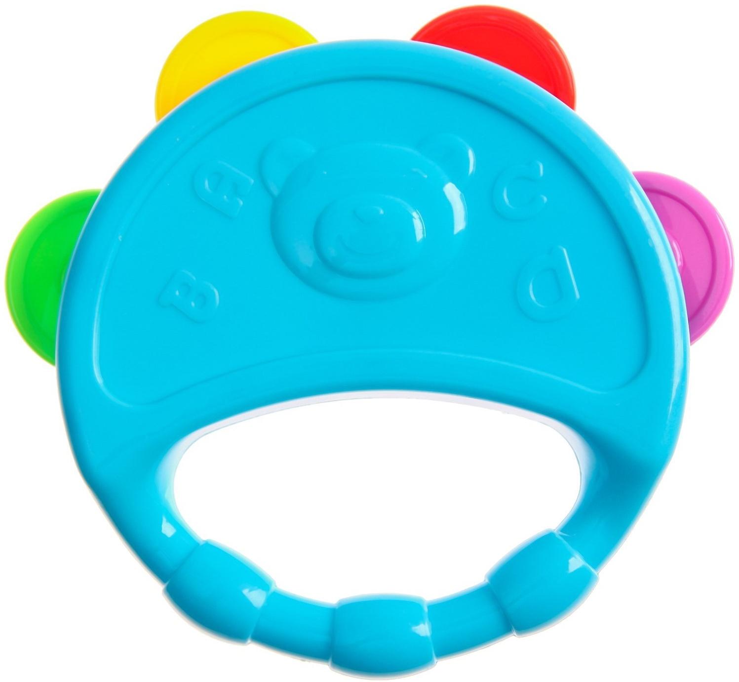 Погремушка Крошка Я «Бубен», от 3 мес., МИКС