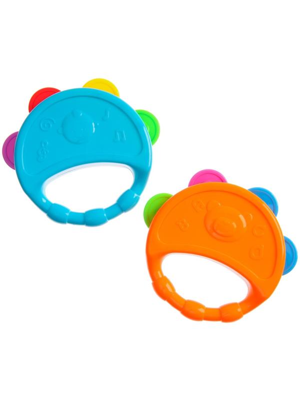 Погремушка Крошка Я «Бубен», от 3 мес., МИКС