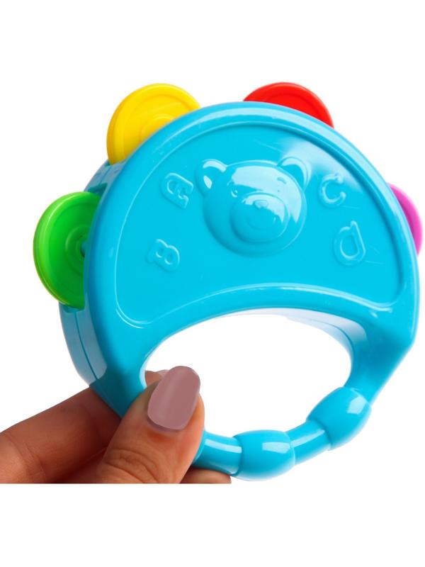 Погремушка Крошка Я «Бубен», от 3 мес., МИКС