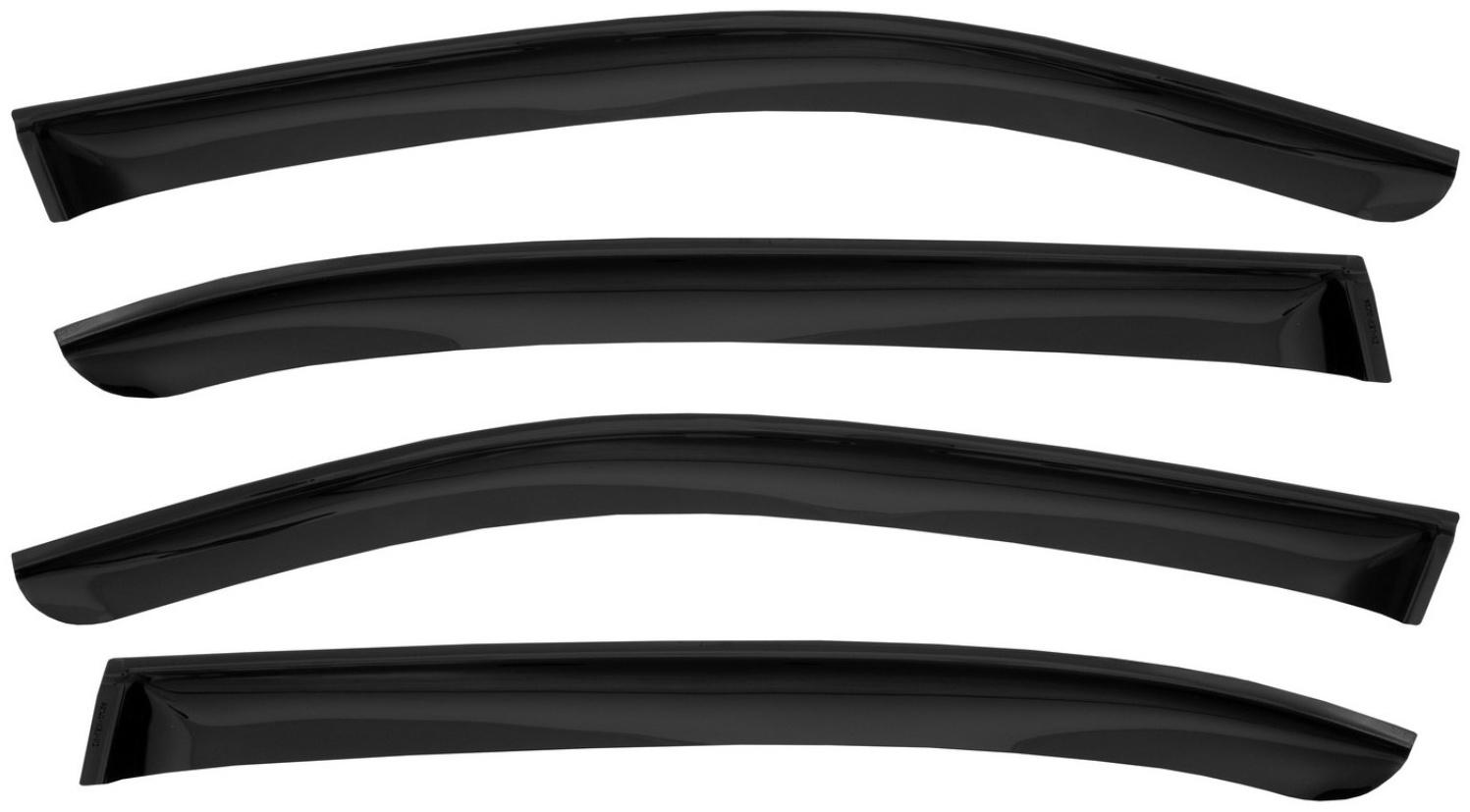 Дефлекторы окон KIA RIO IV X-Line 2017-, хэтчбек, накладной, скотч 3М, 4 шт.