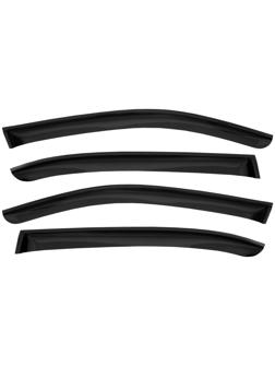 Дефлекторы окон KIA RIO IV X-Line 2017-, хэтчбек, накладной, скотч 3М, 4 шт.